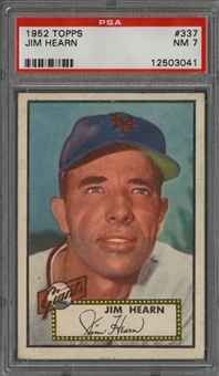 1952 Topps #337 Jim Hearn - PSA NM 7